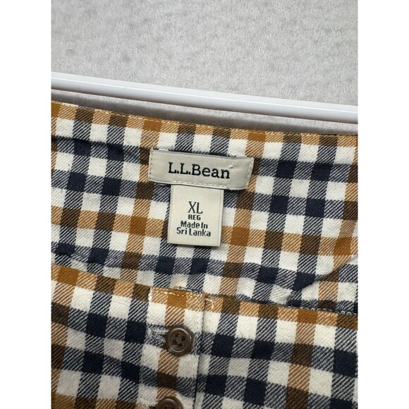 L.L.Bean Women's Whisperweight Flannel Shirt Squareneck Size XL Plaid 525853 - Picture 2 of 4